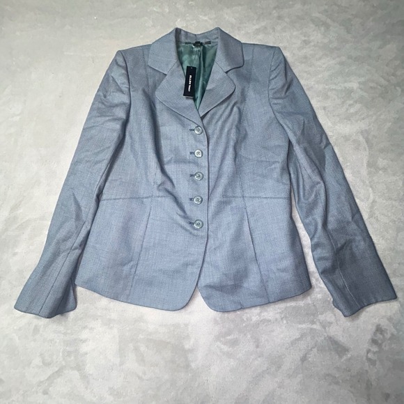 Ellen Tracy Jackets & Blazers - New Ellen Tracy Wool Blazer Womens 8 Blue Lapis NWT Tailored Jacket 20x23 $498